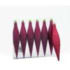 GIOCOPLAST NATALE - CONFEZ. 6 GHIACCIOLI ROSSO CM.16 C/GLITTER