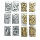 GIOCOPLAST NATALE - SCAT. C/10/12/14 SOGG. ORO-ARG. C/GLITTER, 6 ASS.