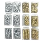 GIOCOPLAST NATALE - SCAT. C/10/12/14 SOGG. ORO-ARG. C/GLITTER, 6 ASS.