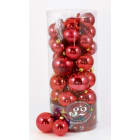 GIOCOPLAST NATALE - 32 SFERE PLASTICA ROSSE IN CIL.: 16 DIAM.50, 10 DIAM.60, 6 DIAM.70