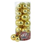 GIOCOPLAST NATALE - 32 SFERE PLASTICA ORO IN CIL.: 16 DIAM.50, 10 DIAM.60, 6 DIAM.70 41007049