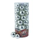 GIOCOPLAST NATALE - 32 SFERE PLASTICA ARG. IN CIL.: 16 DIAM.50, 10 DIAM.60, 6 DIAM.70
