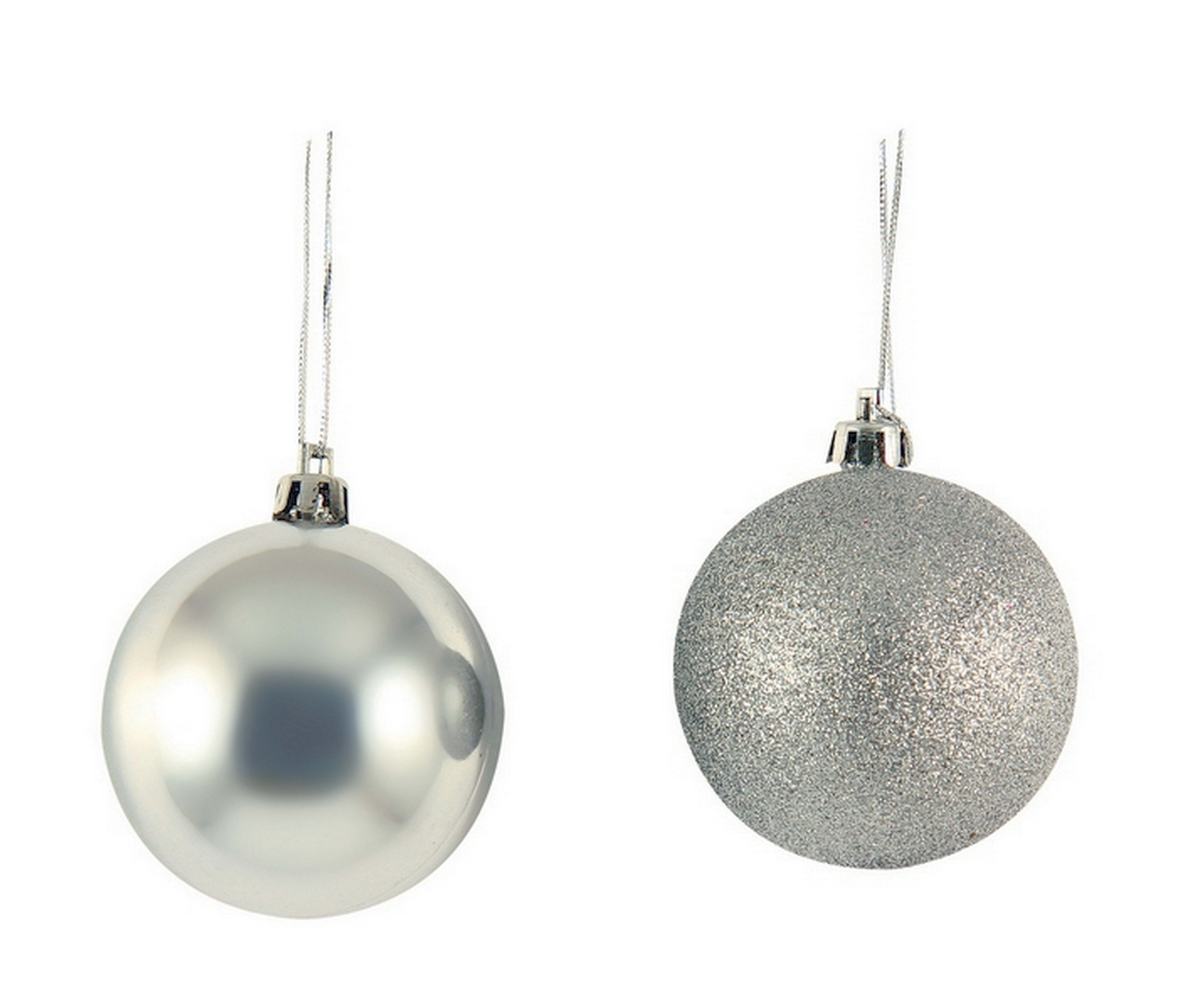 GIOCOPLAST NATALE - TUBO 10 SFERE PLASTICA METALL., MATT, GLITTER, D.60, IN PALBOX, COL. ASS.