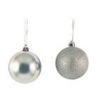 GIOCOPLAST NATALE - TUBO 10 SFERE PLASTICA METALL., MATT, GLITTER, D.60, IN PALBOX, COL. ASS.