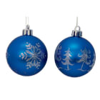 GIOCOPLAST NATALE - TUBO 10 SFERE PLASTICA, 2 DEC., D.60, IN PALBOX, COL. ASS.