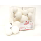 GIOCOPLAST NATALE - 24 SFERE PLASTICA ASS. BIANCO GLITTER IN SCAT. ACETATO: 4 DIAM.70, 4 DIAM.60, 8 DIAM.50, 8 DIAM.40