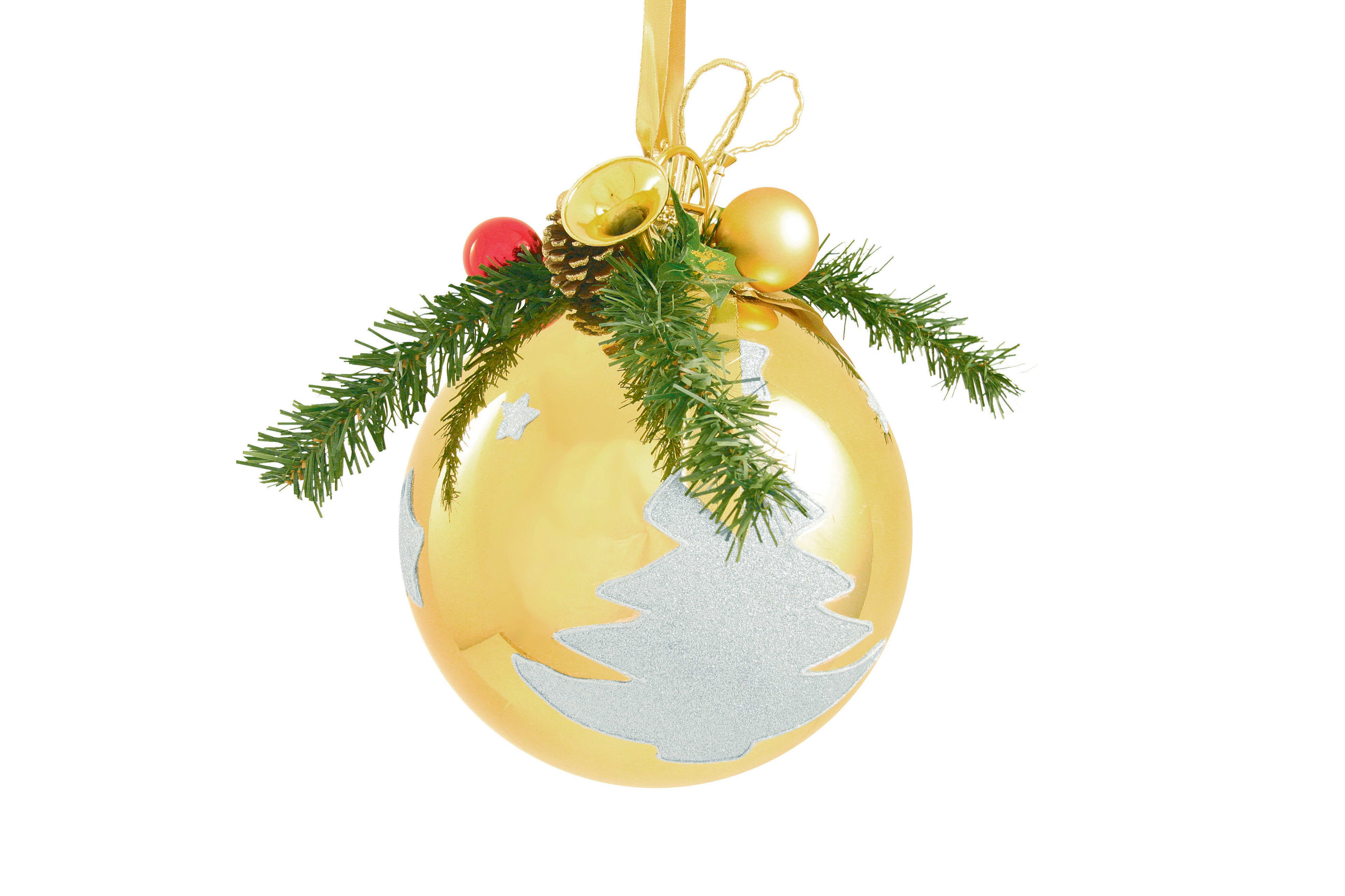 GIOCOPLAST NATALE - SFERA PLASTICA D.250 ORO DEC.