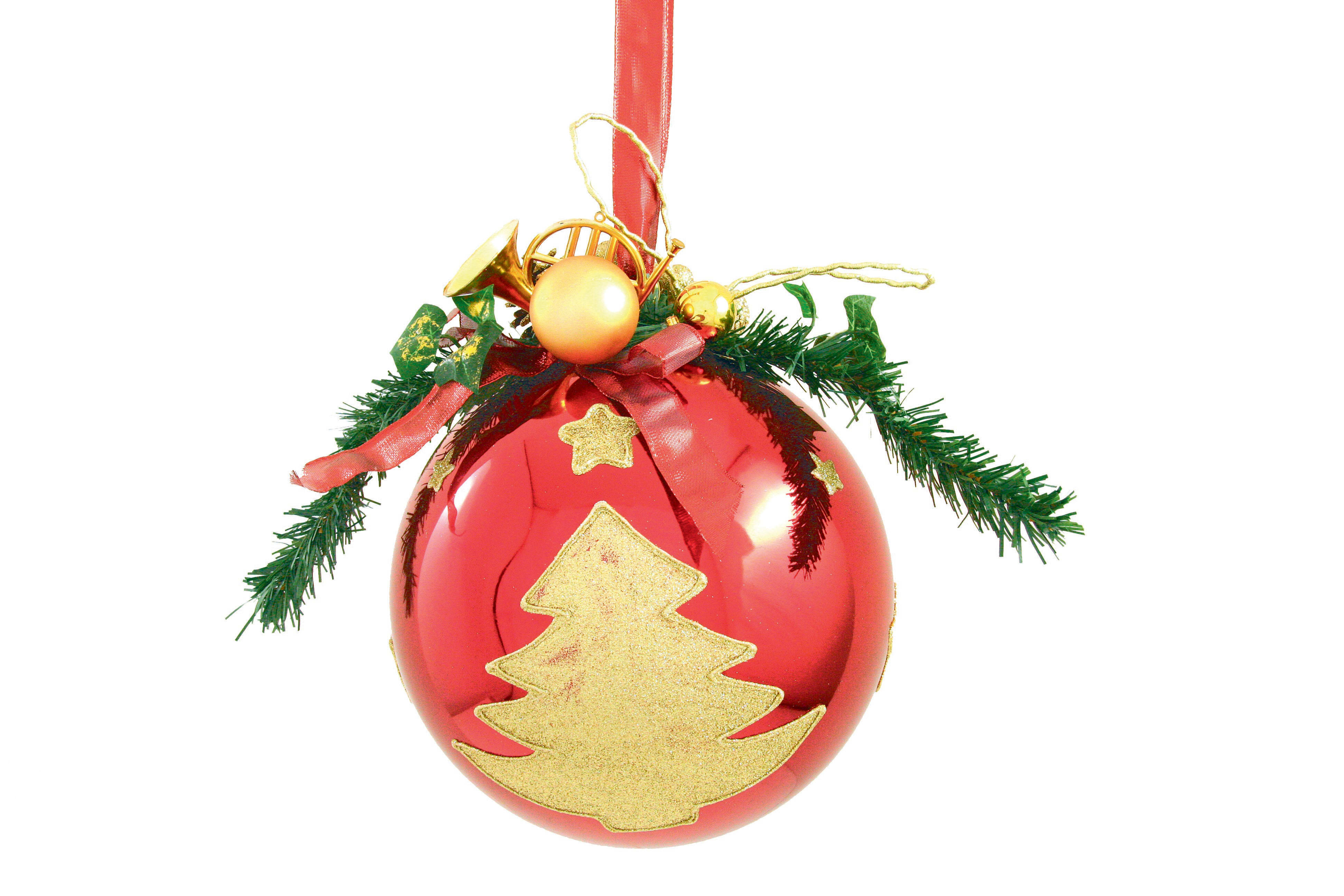 GIOCOPLAST NATALE - SFERA PLASTICA D.250 ROSSA DEC.