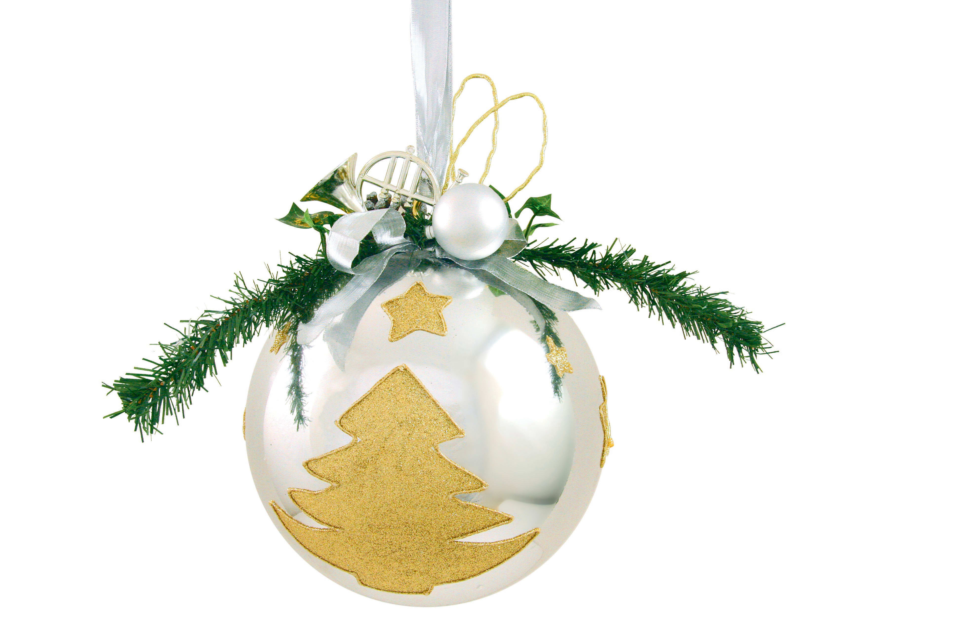 GIOCOPLAST NATALE - SFERA PLASTICA D.250 ARG. DEC.