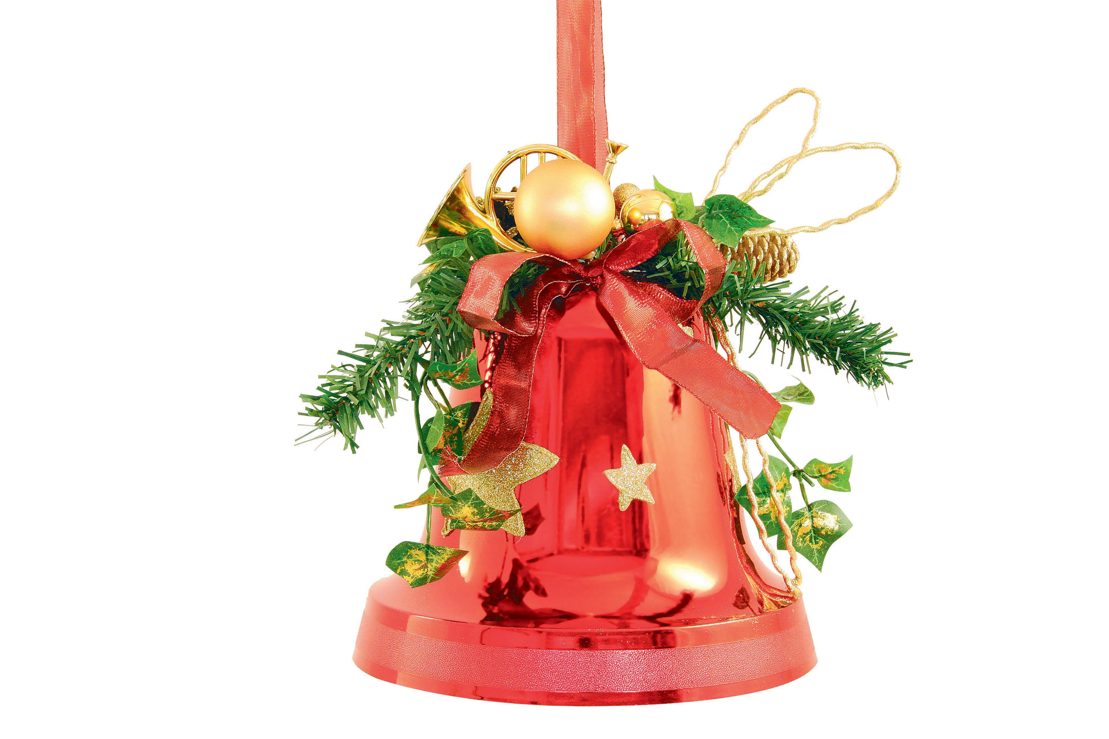 GIOCOPLAST NATALE - CAMPANA PLASTICA CM.27 ROSSA DEC.