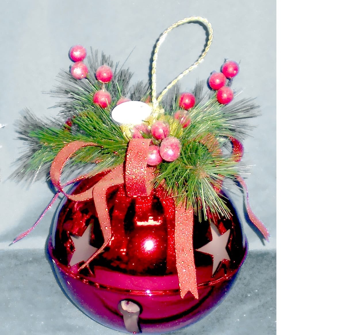 GIOCOPLAST NATALE - CAMPANELLA PLASTICA ROSSA CM 22 DECORATA