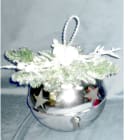 GIOCOPLAST NATALE - CAMPANELLA PLASTICA ARGENTO CM 22 DECORATA