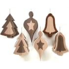 GIOCOPLAST NATALE - ADDOBBO EVA APPENDIBILE 3D SHABBY EFFETTO LEGNO H. 40CM -3 MOD.ASS.