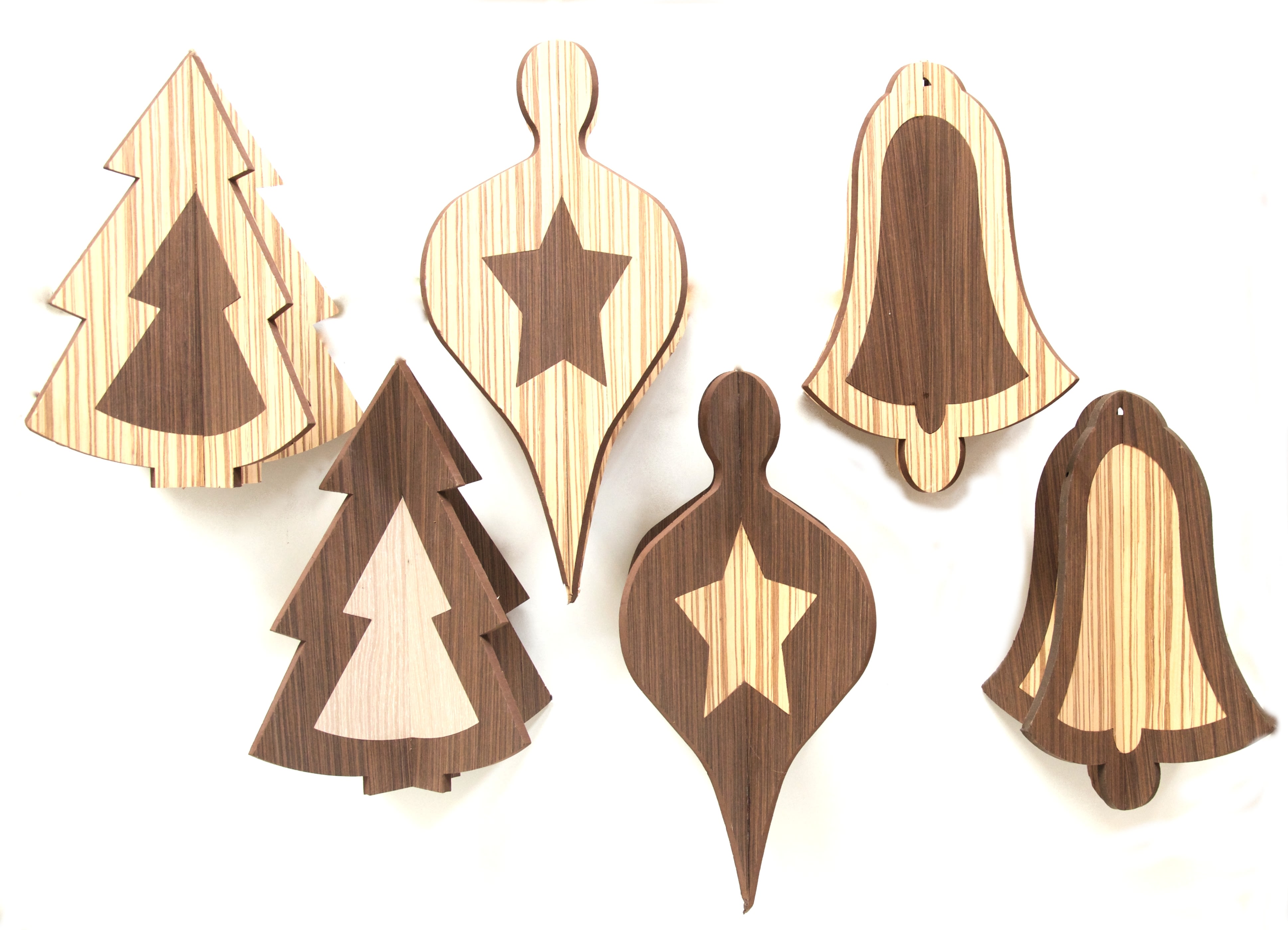 GIOCOPLAST NATALE - ADDOBBO EVA APPENDIBILE 3D NATURA EFFETTO LEGNO H. 40CM -3 MOD.ASS. 41517008