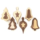 GIOCOPLAST NATALE - ADDOBBO EVA APPENDIBILE 3D NATURA EFFETTO LEGNO H. 40CM -3 MOD.ASS. 41517008