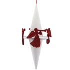 GIOCOPLAST NATALE - GHIACCIOLO 50 CM ''CRYSTAL CHIC'' BIANCO/ROSSO , MOD. ASS.