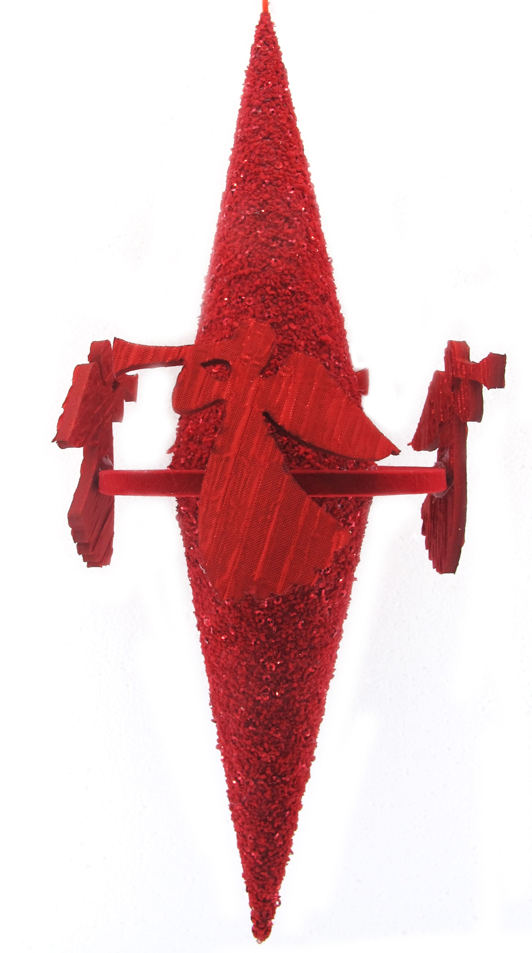 GIOCOPLAST NATALE - GHIACCIOLO 50 CM ''CRYSTAL CHIC'' ROSSO , MOD. ASS. 41518121