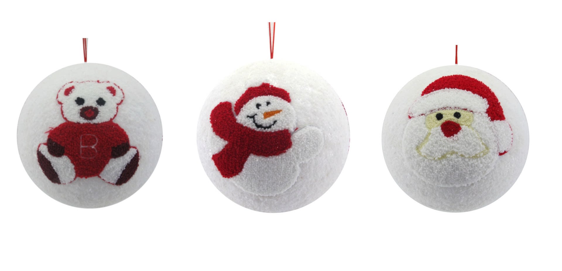 GIOCOPLAST NATALE - SFERA ''CRYSTAL CHIC'' 20 CM BIANCA CON DECORO 3D SOFT, MOD. ASS.