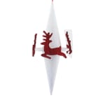 GIOCOPLAST NATALE - MAXI GHIACCIOLO 120 CM ''CRYSTAL CHIC'' BIANCO/ROSSO , MOD. ASS.