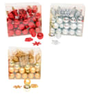 GIOCOPLAST NATALE - KIT ADDOBBO ALBERO 90PZ PLASTICA, 3 COL. ASS.