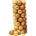 GIOCOPLAST NATALE - CIL. 40 SFERE PLASTICA D.60 ORO, MET. MAT. GLITTER