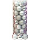 GIOCOPLAST NATALE - CIL. 40 SFERE PLASTICA D.60 ARG., MET. MAT. GLITTER