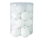 GIOCOPLAST NATALE - CIL. 20 SFERE PLASTICA D.80, BIANCO GLITTER