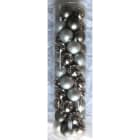 GIOCOPLAST NATALE - CIL. 55 SFERE PLASTICA D.50, ARGENTO/GRIGIO,MET. MAT. GLITTER