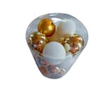 GIOCOPLAST NATALE - CIL. 20 SFERE D80., ORO/BIANCO,MET. MAT. GLITTER