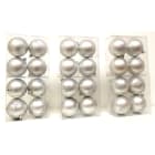 GIOCOPLAST NATALE - SCAT. 4 SFERE PLASTICA ARGENTO D.80 6 DEC. ASS.
