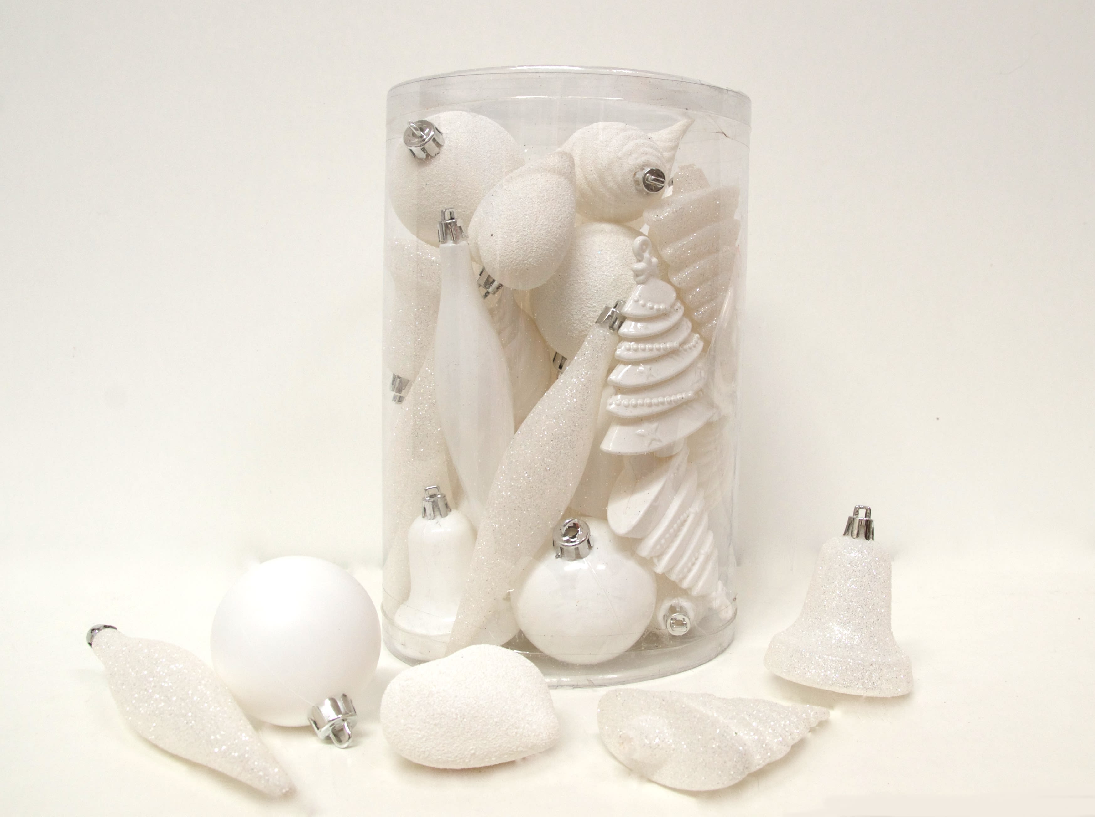 GIOCOPLAST NATALE - CILINDRO 30 DECORAZIONI ASS BIANCHE 43016952