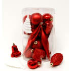 GIOCOPLAST NATALE - CILINDRO 30 DECORAZIONI ASS BIANCO-ROSSO