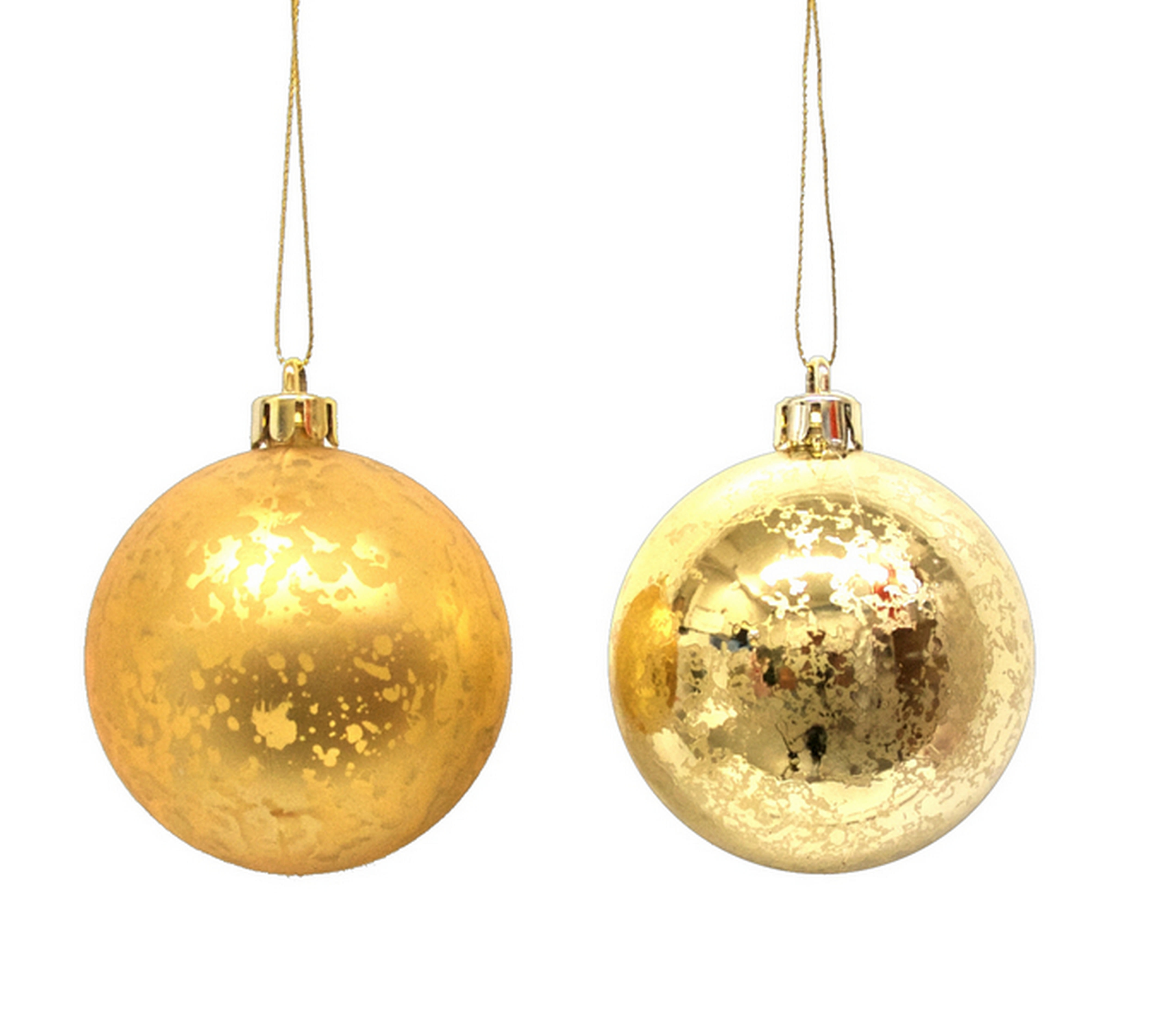 GIOCOPLAST NATALE - SFERA PLASTICA D. 7 CM ORO ANTICATA, IN DISPLAY DA 20 PZ