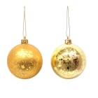GIOCOPLAST NATALE - SFERA PLASTICA D. 7 CM ORO ANTICATA, IN DISPLAY DA 20 PZ
