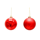 GIOCOPLAST NATALE - SFERA PLASTICA D. 7 CM ROSSO ANTICATA, IN DISPLAY DA 20 PZ