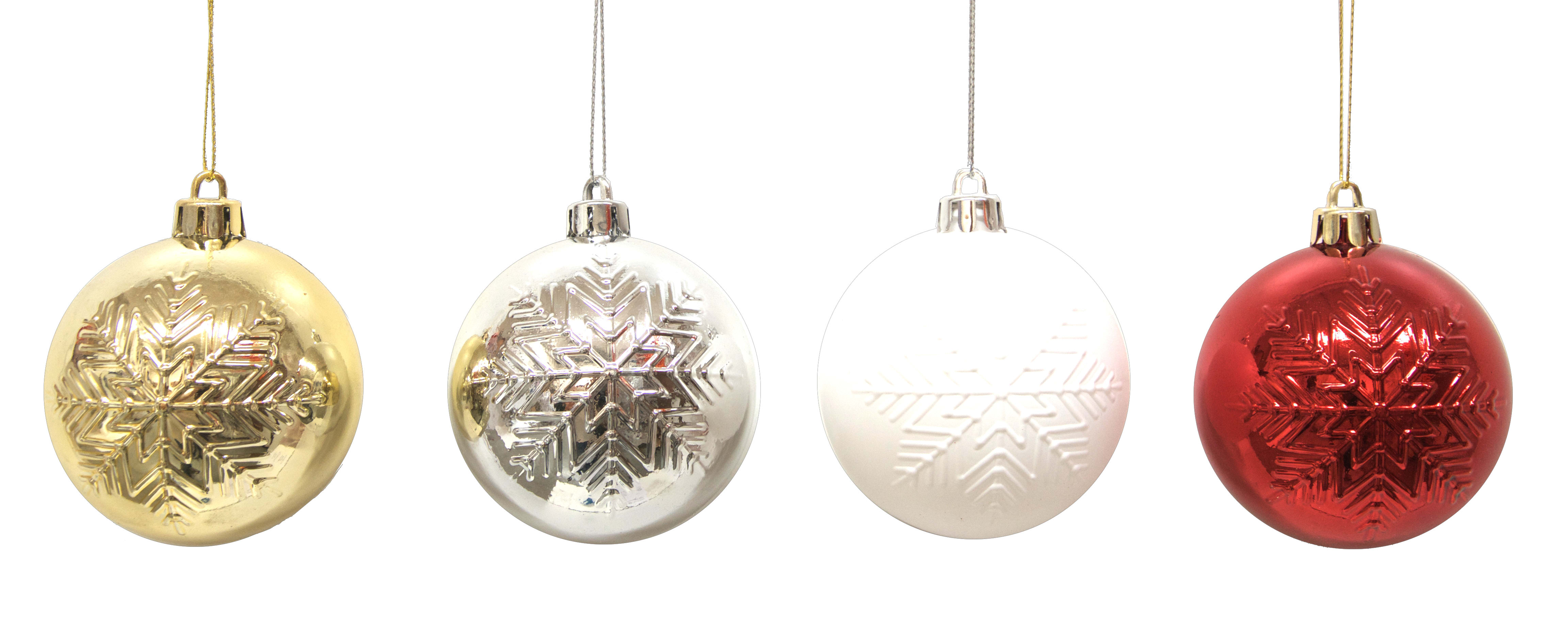 GIOCOPLAST NATALE - SFERA PLASTICA D.70, DECORO FIOCCO A RILIEVO, 4 COL ASS, IN DISPLAY DA 20 PZ