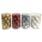 GIOCOPLAST NATALE - CILINDRO 25 SFERE PLASTICA D.60MM MATT/METAL./GLITTER, COL. ASS.