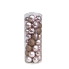 GIOCOPLAST NATALE - CIL. 40 SFERE PLASTICA D60., ROSA, MET. MAT. GLITTER