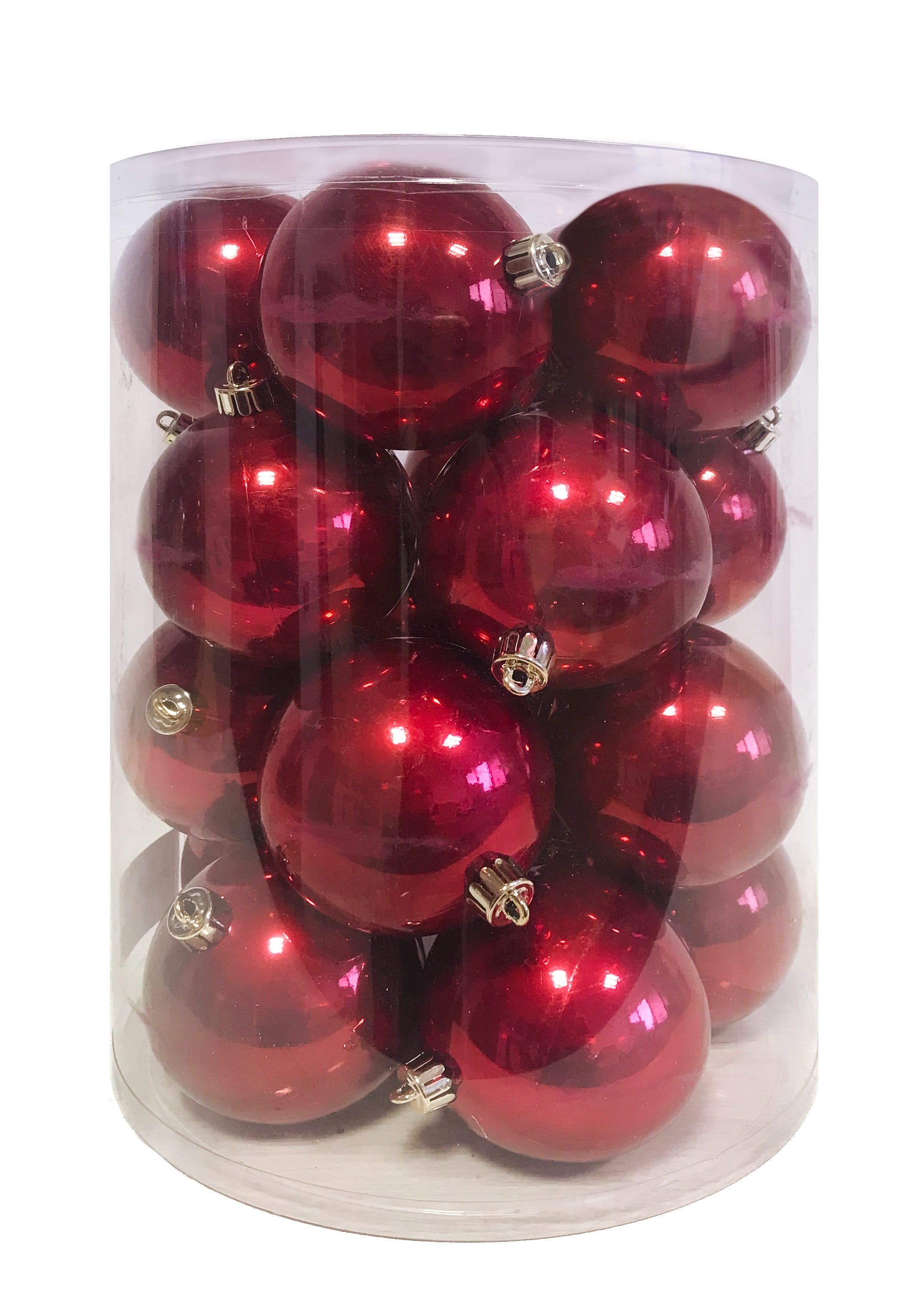 GIOCOPLAST NATALE - CIL. 20 SFERE PLASTICA CANDY D.80 BORDEAUX
