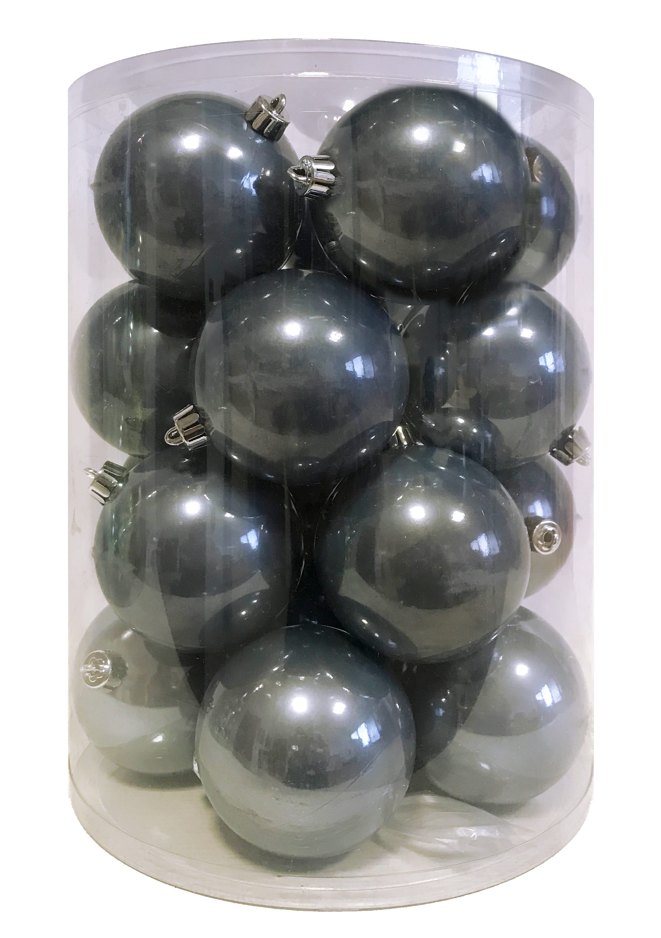 GIOCOPLAST NATALE - CIL. 20 SFERE PLASTICA CANDY D.80 GREY