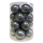 GIOCOPLAST NATALE - CIL. 20 SFERE PLASTICA CANDY D.80 GREY