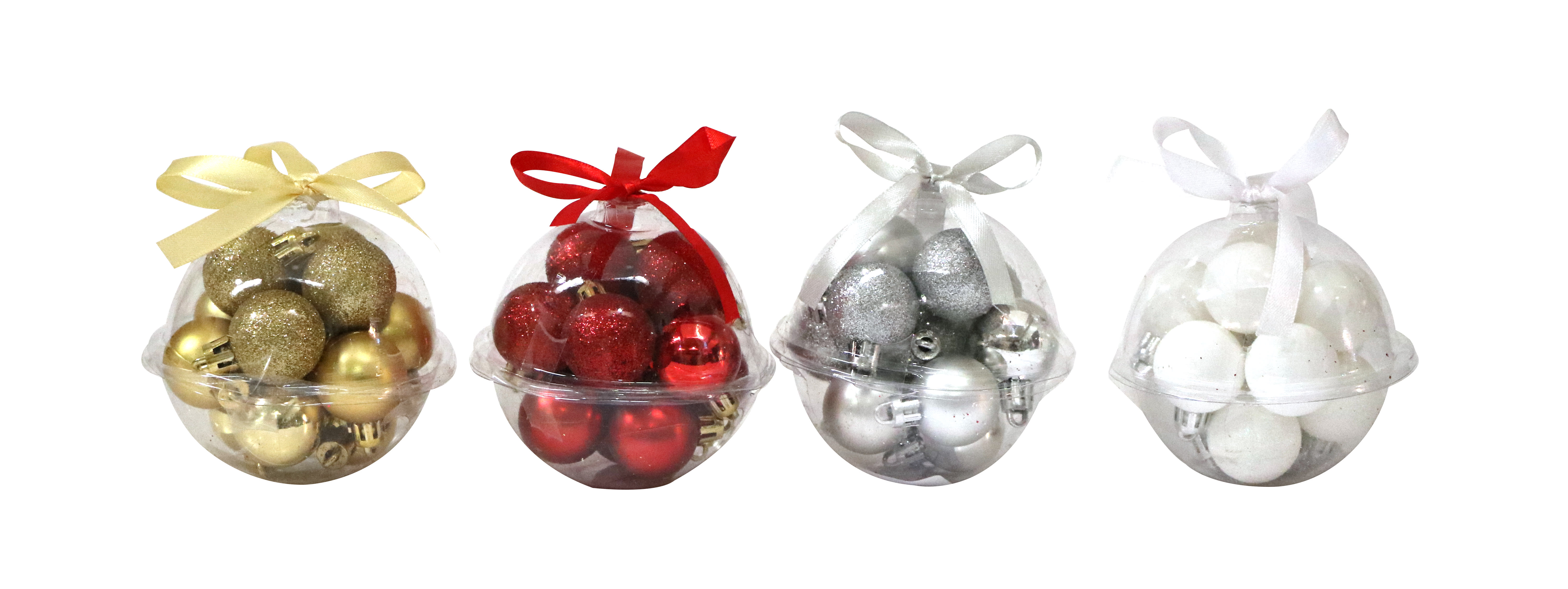 GIOCOPLAST NATALE - 12 SFERE PLASTICA D.30 IN CONFEZIONE REGALO, COL. ASS.