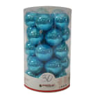 GIOCOPLAST NATALE - CIL. 30 SFERE PLASTICA PERLATE D.60 ICE BLUE