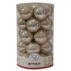 GIOCOPLAST NATALE - CIL. 30 SFERE PLASTICA PERLATE D.60 CHAMPAGNE