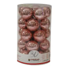 GIOCOPLAST NATALE - CIL. 30 SFERE PLASTICA PERLATE D.60 ROSE GOLD