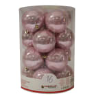 GIOCOPLAST NATALE - CIL. 16 SFERE PLASTICA PERLATE D.80 ROSA