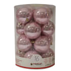 GIOCOPLAST NATALE - CIL. 16 SFERE PLASTICA PERLATE D.80 ROSA