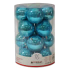 GIOCOPLAST NATALE - CIL. 16 SFERE PLASTICA PERLATE D.80 ICE BLUE