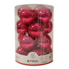 GIOCOPLAST NATALE - CIL. 16 SFERE PLASTICA PERLATE D.80 MAGENTA