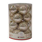 GIOCOPLAST NATALE - CIL. 16 SFERE PLASTICA PERLATE D.80 CHAMPAGNE
